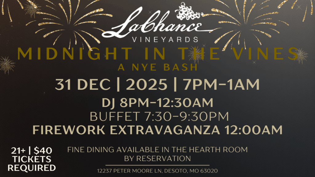 MIDNIGHT IN THE VINES NYE BASH 7PM-1AM | DESOTO
