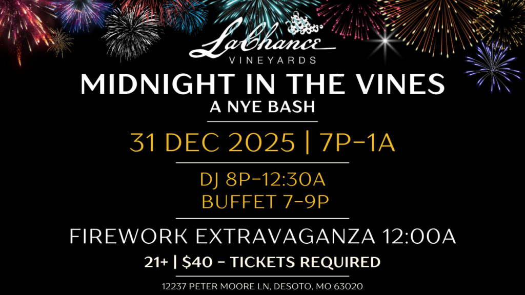 MIDNIGHT IN THE VINES NYE BASH 7PM-1AM | DESOTO